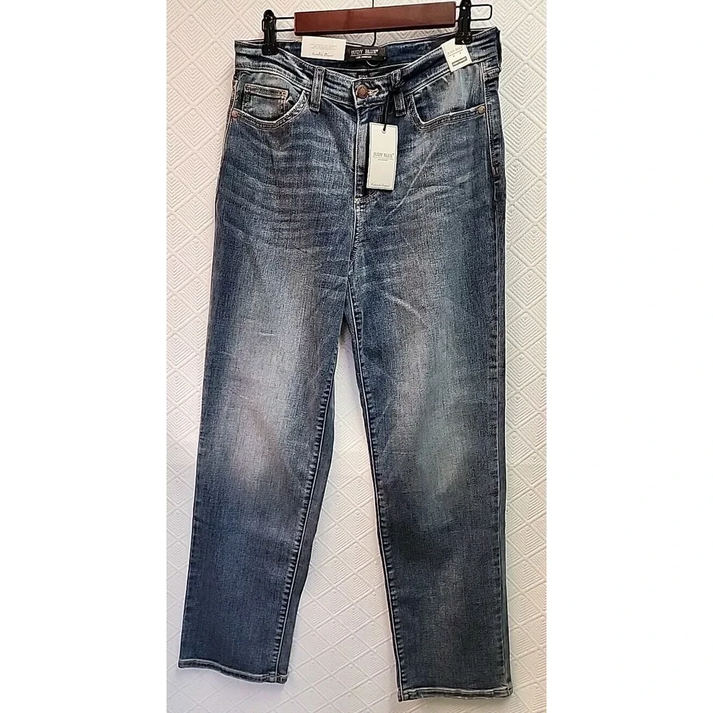 NWT Judy Blue High Waist Relaxed Fit Straight SZ 27